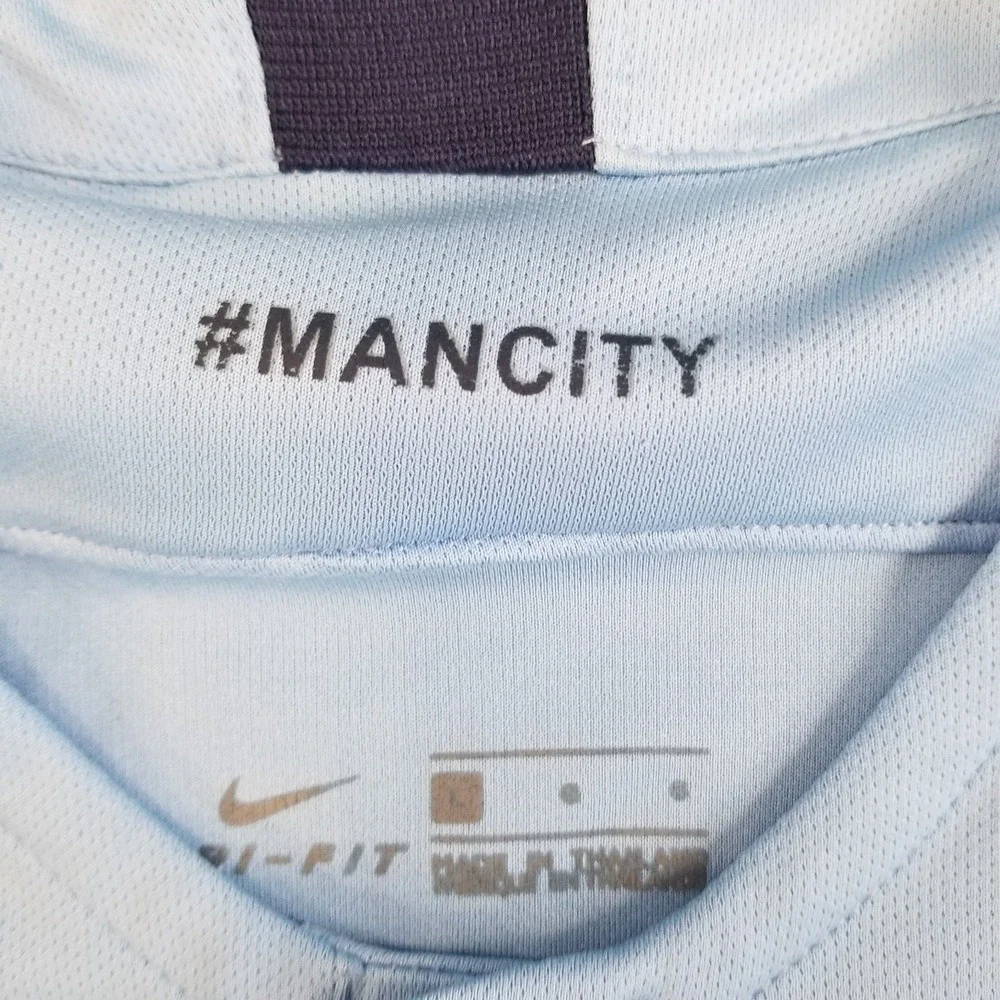 Manchester City Soccer Jersey Large Home Football Shirt Nike  SANE #19 2018